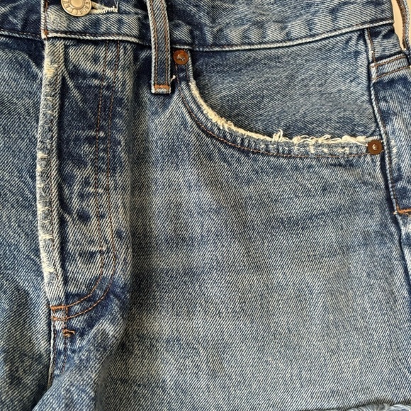 AGOLDE | Women's Distressed Parker Cut Off Shorts Size 28 Button Fly - Picture 8 of 15